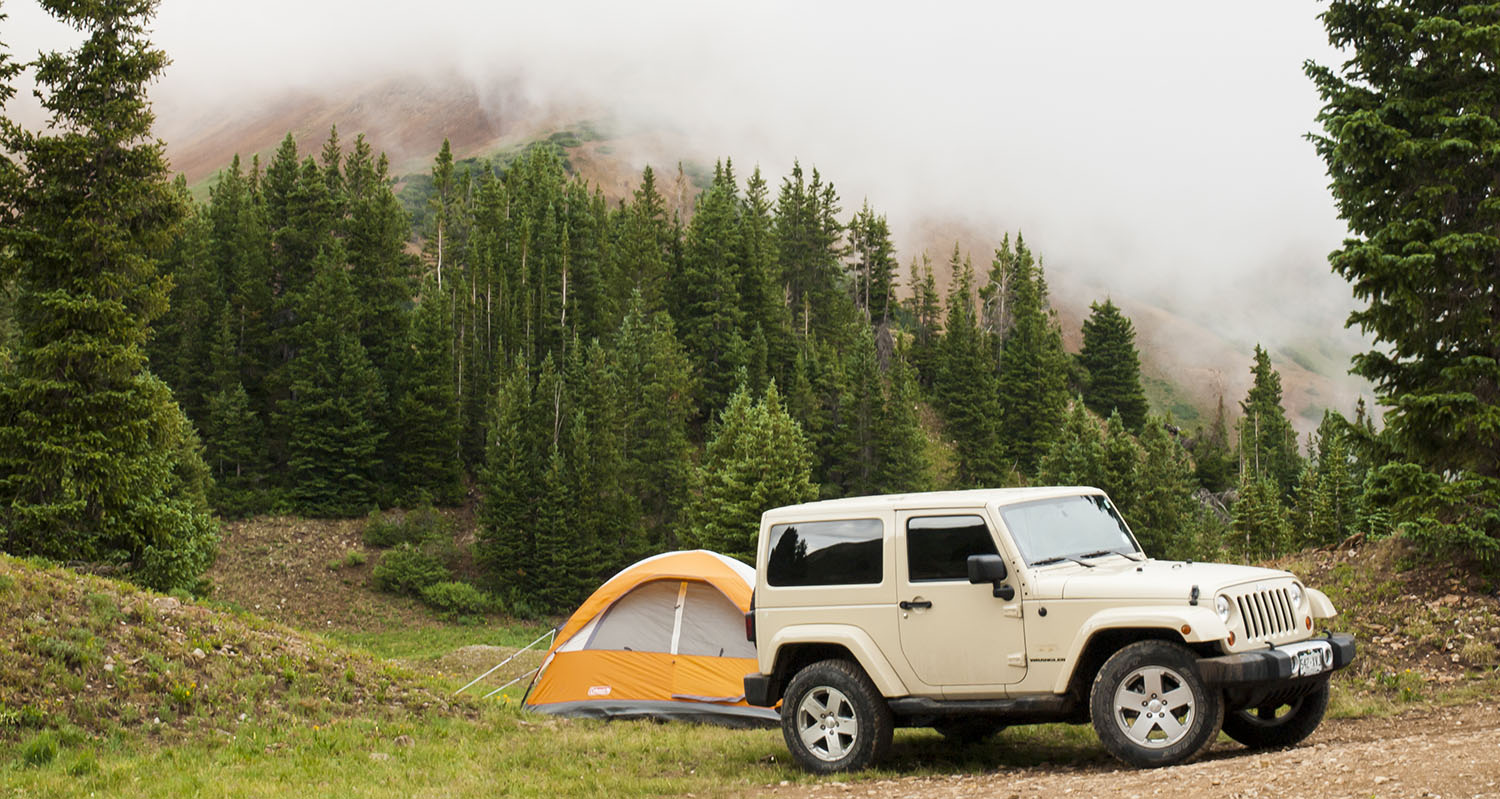 Camping with jeep