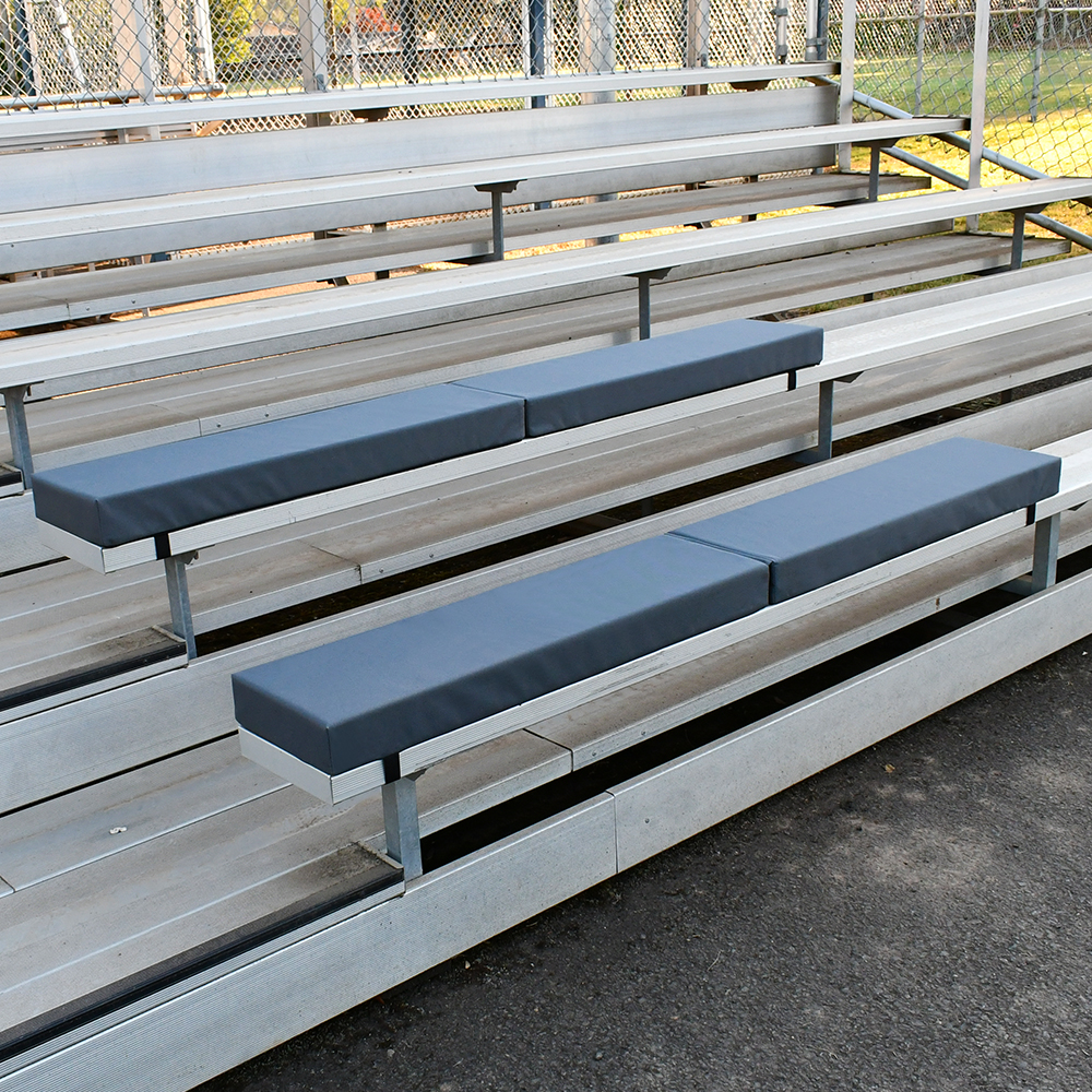 Grey stadium seats